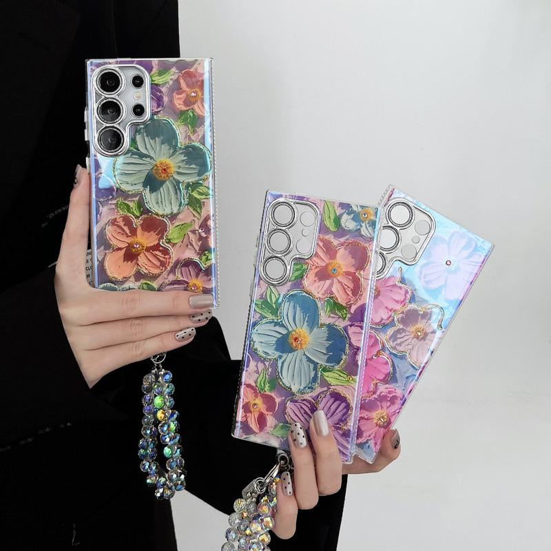 Flowers Fashion Phone Case for S25 Ultra/S24/S23/S22 Plus,For Z Flip 7/6/5/4/3 Z Fold 7/6/5/4/3,For Iphone 16 Pro Max/15/14 Pro plus Phone Case Fall Resistant Phone Case-Hlk15