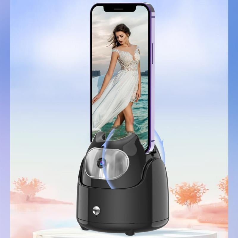 360 Degree Auto Tracking Phone Holder, Portable Smart Selfie Stick Gimbal, Auto Face Tracking Tripod, Phone Video Vlog Live Streaming Tool
