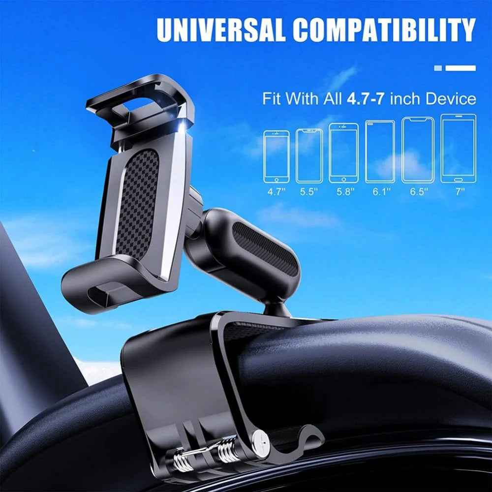 Car Phone Holder Mount 360 Degree Rotation Dashboard Cell Phone Holder for Car Clip Mount Stand Suitable for 4 to 7 Inch Smartphones