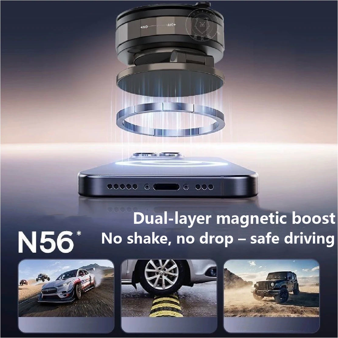 360° Rotatable Magnetic Phone Holder That Won'T Fall Off, Bumpy Road Proof Car Mount, Universal Magnetic for Multiple Scenarios