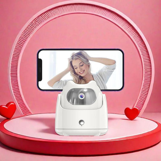 360 Degree Auto Tracking Phone Holder, Portable Smart Selfie Stick Gimbal, Auto Face Tracking Tripod, Phone Video Vlog Live Streaming Tool