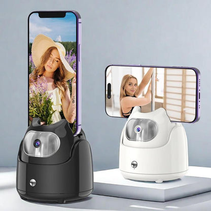 360 Degree Auto Tracking Phone Holder, Portable Smart Selfie Stick Gimbal, Auto Face Tracking Tripod, Phone Video Vlog Live Streaming Tool